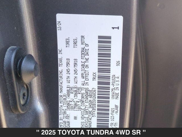 2025 Toyota Tundra SR