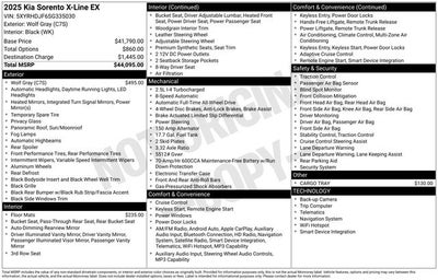 2025 Kia Sorento X-Line EX