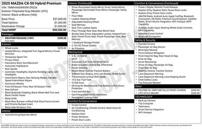 2025 Mazda CX-50 Hybrid Premium