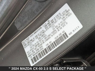 2024 Mazda CX-50 2.5 S Select Package