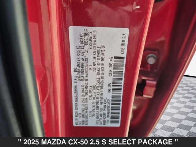 2025 Mazda CX-50 2.5 S Select Package