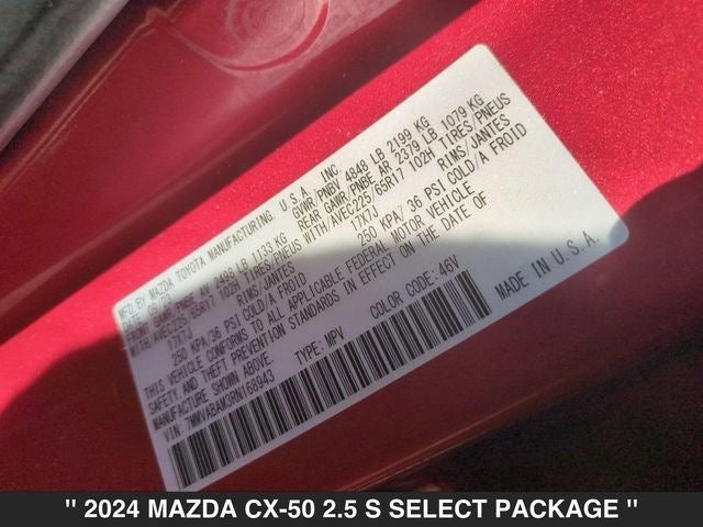 2024 Mazda CX-50 2.5 S Select Package