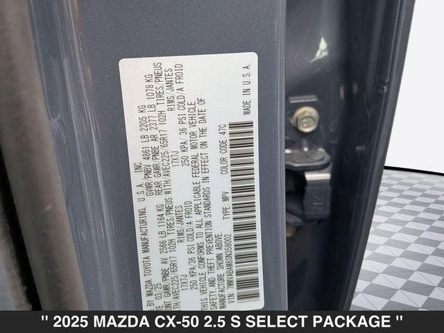 2025 Mazda CX-50 2.5 S Select Package