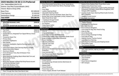2025 Mazda CX-50 2.5 S Preferred Package