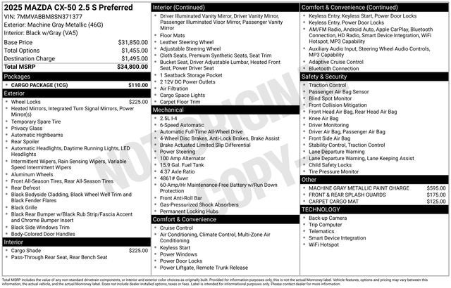 2025 Mazda CX-50 2.5 S Preferred Package