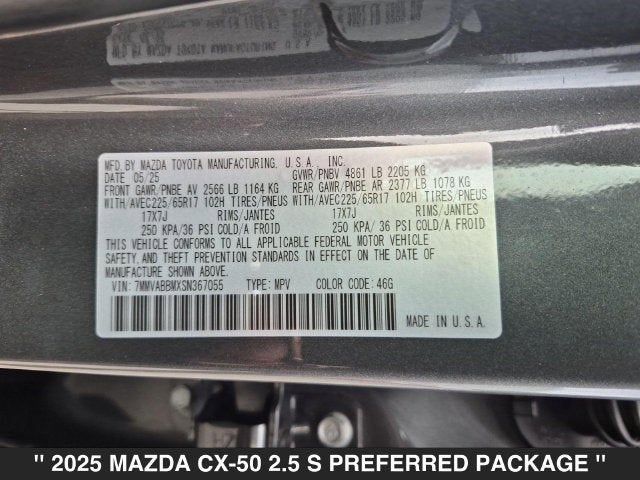 2025 Mazda CX-50 2.5 S Preferred Package