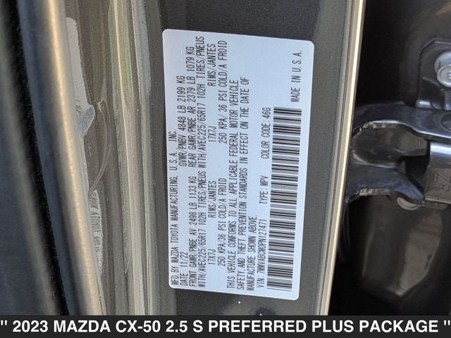 2023 Mazda CX-50 2.5 S Preferred Plus Package