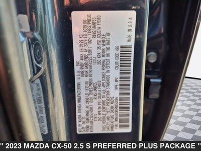 2023 Mazda CX-50 2.5 S Preferred Plus Package