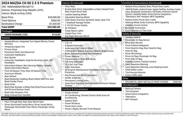 2024 Mazda CX-50 2.5 S Premium Package