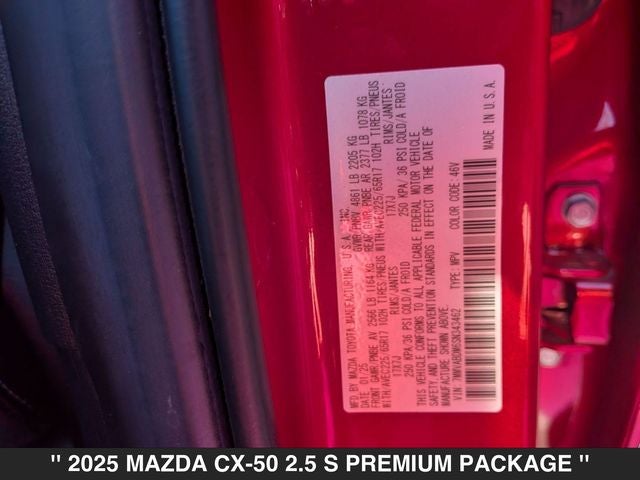 2025 Mazda CX-50 2.5 S Premium Package