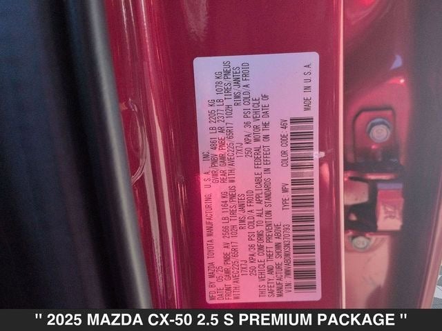 2025 Mazda CX-50 2.5 S Premium AWD