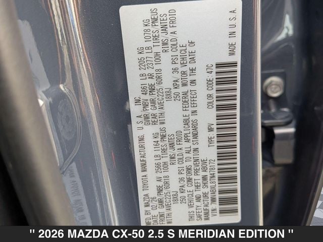 2026 Mazda CX-50 2.5 S Meridian Edition