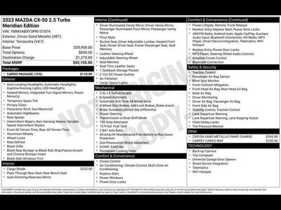 2023 Mazda CX-50 2.5 Turbo Meridian Edition