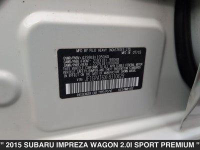 2015 Subaru Impreza 2.0i Sport Premium