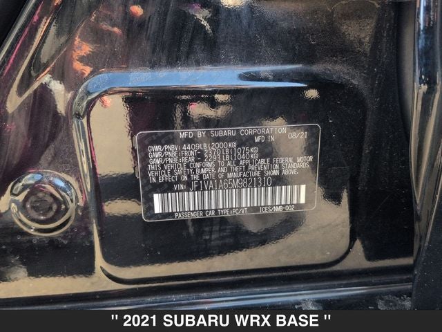 2021 Subaru WRX Base