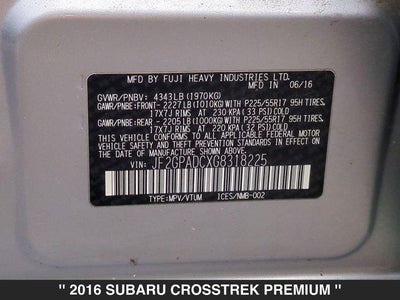 2016 Subaru Crosstrek 2.0i Premium