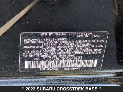 2023 Subaru Crosstrek Base