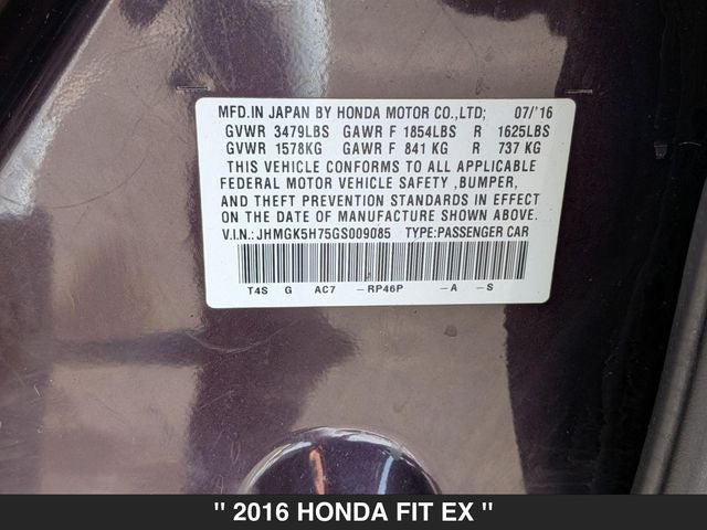 2016 Honda Fit EX