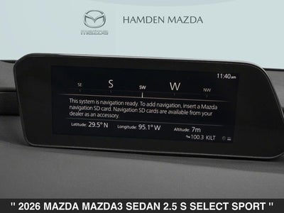 2026 Mazda Mazda3 Sedan 2.5 S Select Sport