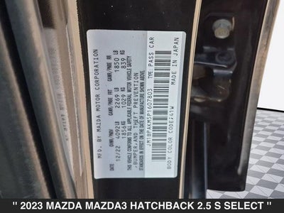 2023 Mazda Mazda3 2.5 S Select Package