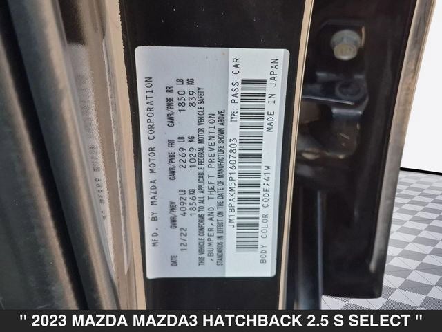 2023 Mazda Mazda3 2.5 S Select Package