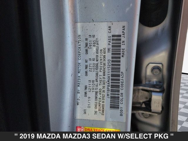 2019 Mazda Mazda3 Select