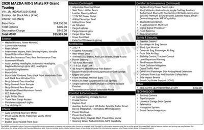 2020 Mazda Miata RF Grand Touring GT