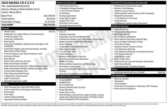 2023 Mazda CX-5 2.5 S 2.5 S