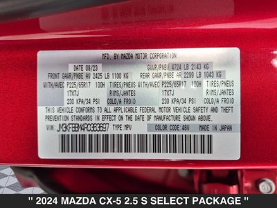 2024 Mazda CX-5 2.5 S Select Package