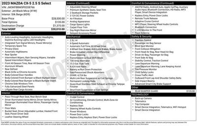 2023 Mazda CX-5 2.5 S Select Package