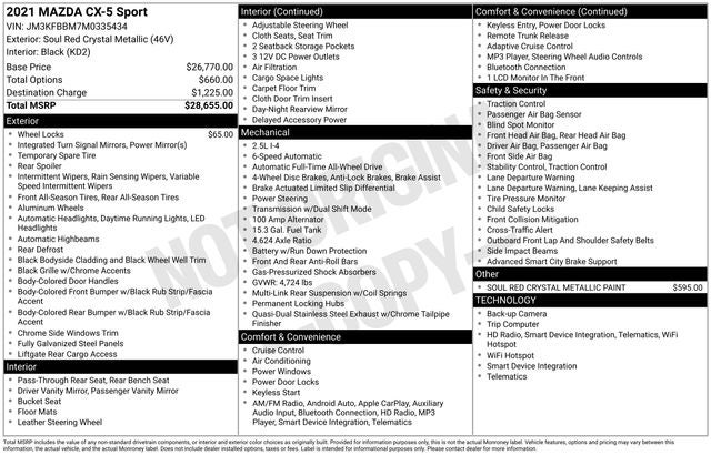 2021 Mazda CX-5 Sport