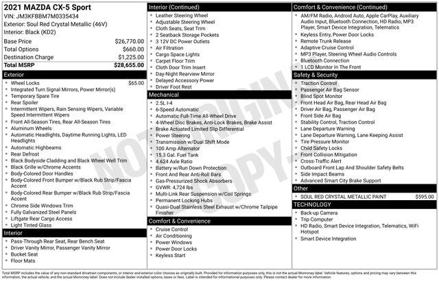 2021 Mazda CX-5 Sport