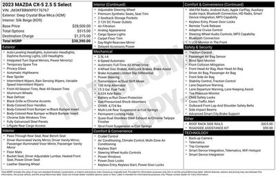 2023 Mazda CX-5 2.5 S Select Package