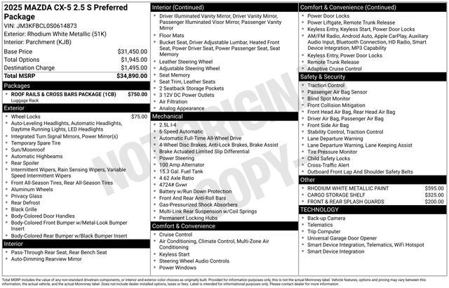 2025 Mazda CX-5 2.5 S Preferred Package