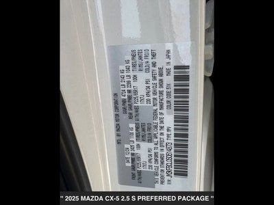 2025 Mazda CX-5 2.5 S Preferred AWD