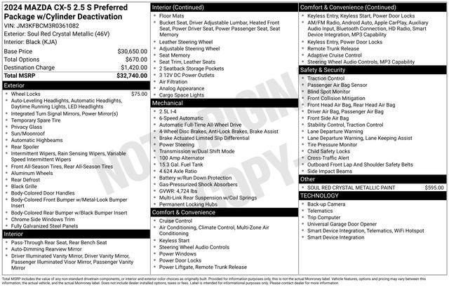 2024 Mazda CX-5 2.5 S Preferred Package