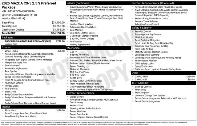 2025 Mazda CX-5 2.5 S Preferred Package