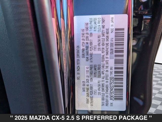 2025 Mazda CX-5 2.5 S Preferred AWD