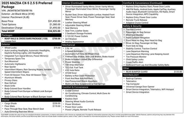 2025 Mazda CX-5 2.5 S Preferred Package