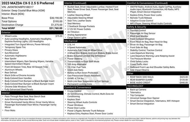 2023 Mazda CX-5 2.5 S Preferred Package