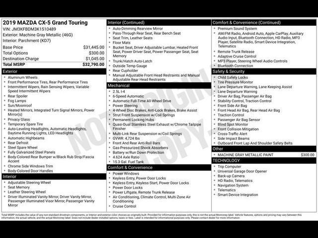 2019 Mazda CX-5 Grand Touring