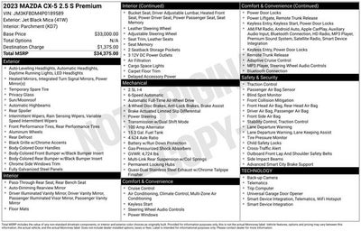 2023 Mazda CX-5 2.5 S Premium Package