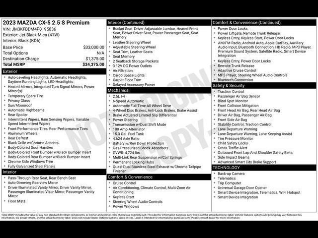 2023 Mazda CX-5 2.5 S Premium Package