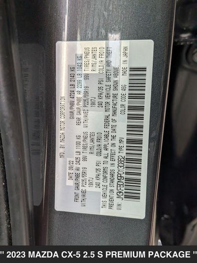 2023 Mazda CX-5 2.5 S Premium Package