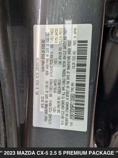 2023 Mazda CX-5 2.5 S Premium Package