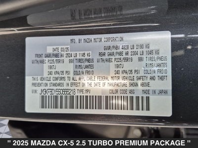 2025 Mazda CX-5 2.5 Turbo Premium