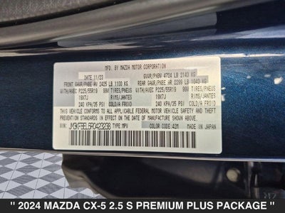 2024 Mazda CX-5 2.5 S Premium Plus Package