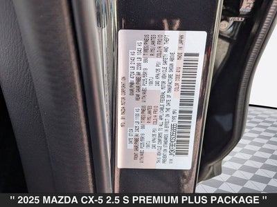 2025 Mazda CX-5 2.5 S Premium Plus Package