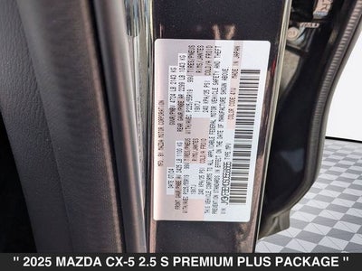 2025 Mazda MAZDA CX-5 2.5 S Premium Plus Package