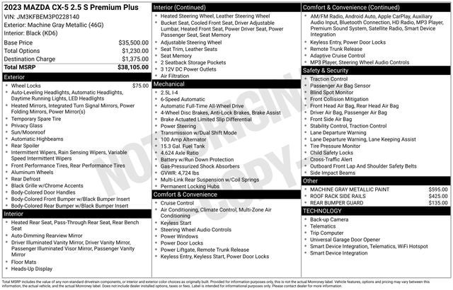 2023 Mazda CX-5 2.5 S Premium Plus Package